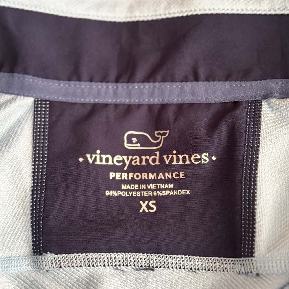 Vineyard Vines Men's Performance Quarter-Zip Mock Neck Pullover Light Blue Size - Picture 4 of 5